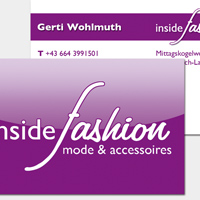 Visitenkarten für inside fashion