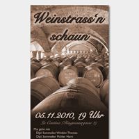 Flyer für Weinstrass'n schaun - eine Veranstaltung in der Villacher Innenstadt